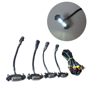 

ABS LED Grille Light Exterior Accessories Car Auto Front Lamp W/ Cable