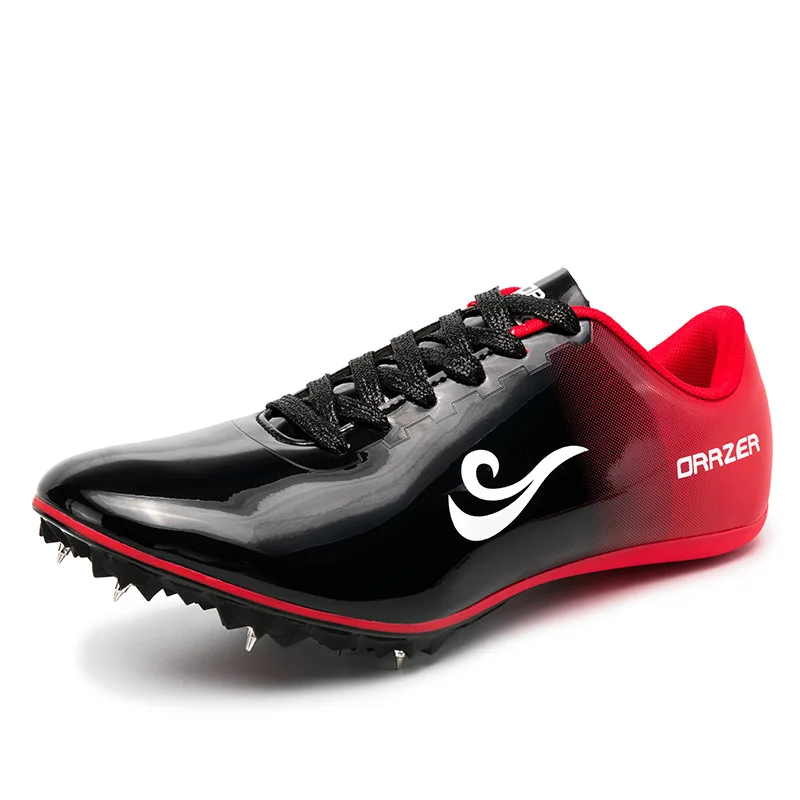 Парные спортивные и полевые туфли золотые шиповки для легкой атлетики мужские весенние Легкие мужские кроссовки для бега с гвоздями гоночная обувь - Цвет: Красный