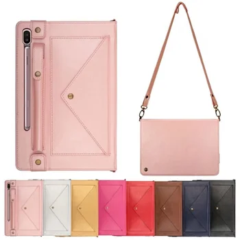 

Long Strap Leather Case For Samsung Tab S5e T720 T725 S6 10.5 Envelope Shoulder Bag For Samsung Tab S6 T860 T865 Pouch EEMIA