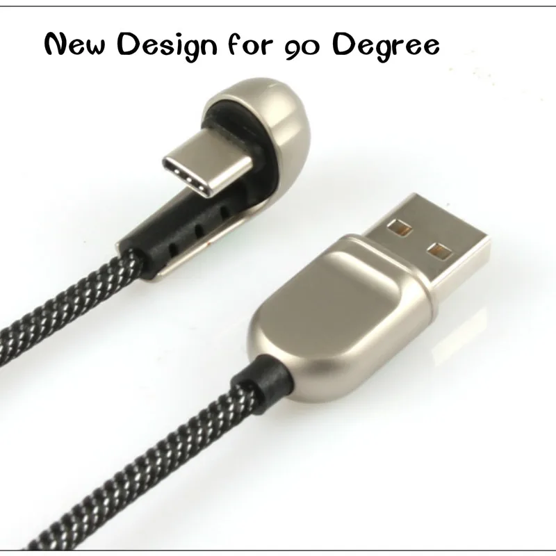 Usb Тип C180 градусов угол типа C кабель для зарядки нейлоновый Плетеный USB C шнур для Galaxy S9/S8/Note 9, LG G6/G5/V30, Google Pixel