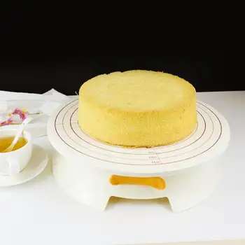 

Rotating Cake Round Turntable Mountable with Button DIY Anti-slip Cream Flower Decoration Kitchen Baking Accessories