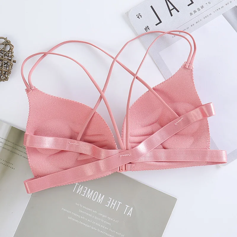 3D Sexy Lingerie Seamless Sport Bra U Type Backless Strapless Top Bra Push Up Bralette Brassiere Women Underwear yj01