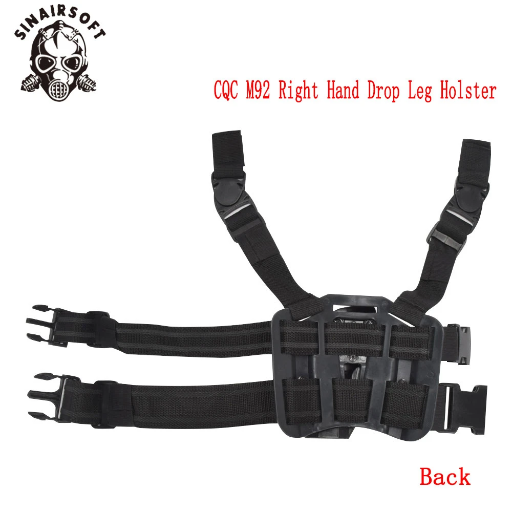 Tactical CQC M92 Right Hand Drop Leg Holster Pouch Fit Glock Pistol 92 96 M9 For Paintball Shooting Hunting Accessories