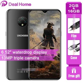 

DOOGEE X95 Android 10 4G-LTE smart phone 6.52" Display MTK6737 16GB ROM Dual SIM 13MP Triple Camera 4350mAh Battery Cellphones