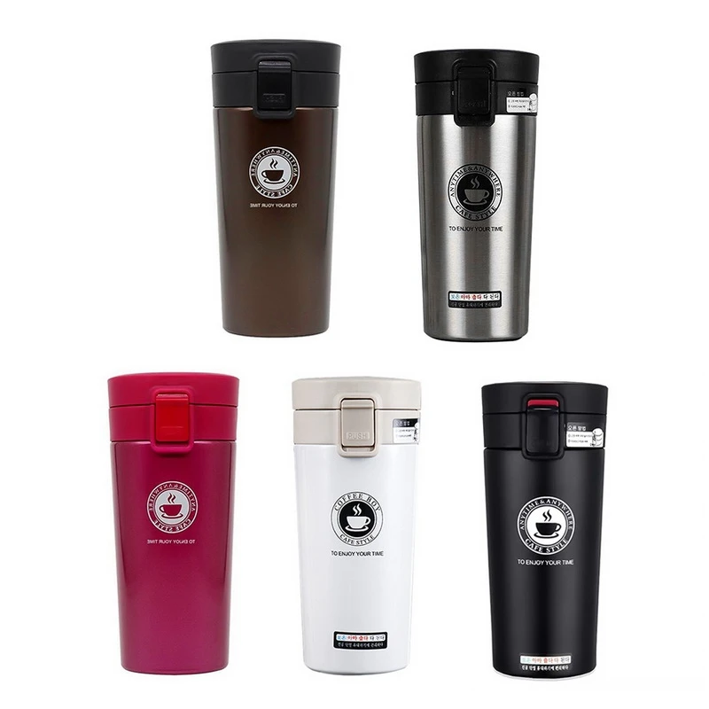 

380ML Travel Coffee Cup Tumbler Stainless Steel Coffee Tea Bottle Insulated Water Bottle Drinkware Vacuum Mug Thermo Cups