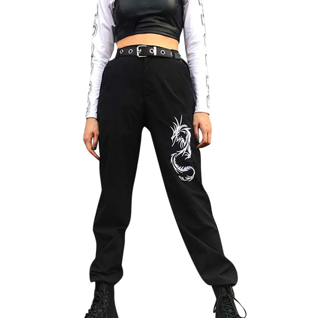 Pantalon Femme с вышивкой Женские брюки карго шорты завышенной талией и карманами
