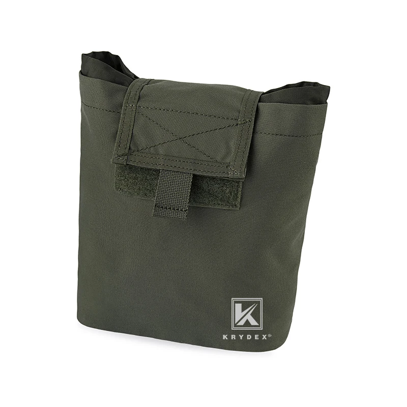 

KRYDEX RANGER GREEN MOLLE Folding Dump Pouch Tactical Mag. Recover Pouch Roll-up Compact Multi Purpose Accessories Utility Bag