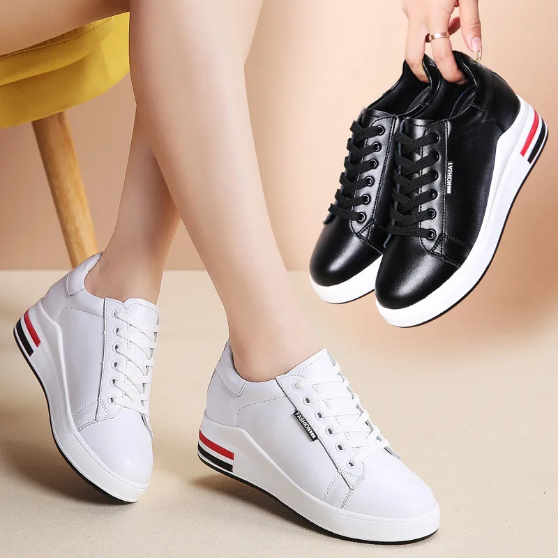 Spring and autumn small white shoes new wild thick bottom increased explosions casual shoes women's shoes increased shoes
