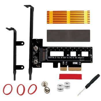 

M.2 Nvme Ssd Ngff Type To Pcie3.0 Pci Express 4X Adapter Card With Heatsink Computer Adapter For Pc