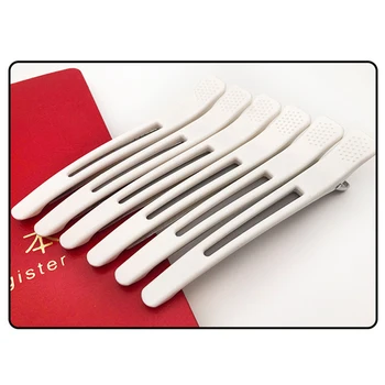 

6Pcs/Pack Hairdressing Non-Marking Hair Clips Bangs Clipper Duckbill Tool Fashion Styling Plastic Accessories Rubber