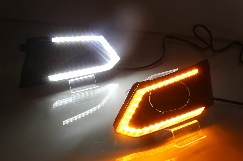 Для Nissan Teana Altima белый синий и желтый функция сигнала поворота автомобиля DRL Светодиодный дневной ходовой свет противотуманная фара