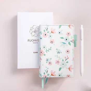 

A6 Small Notebook Spiral Journal Monthly Diary Notepad Line Agenda Planner Organizer Flower Daily Note Book Traveler Note Book
