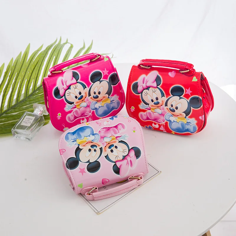 Disney милая девочка Микки Минни сумка на плечо PU дети мультфильм сумки для девочек