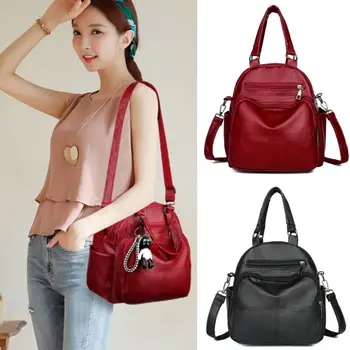 

Women Waterproof PU Leather Travel Casual Backpack Handbag Anti-theft Shoulder Backpack New Fashion