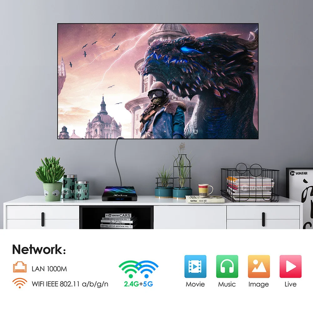 X88 King 8K Android 9.0 Set Top Box S922X Hexa-core 64bit 4K Youtube Netflix 4GB 128GB RGB Light IPTV X88king TV | Электроника