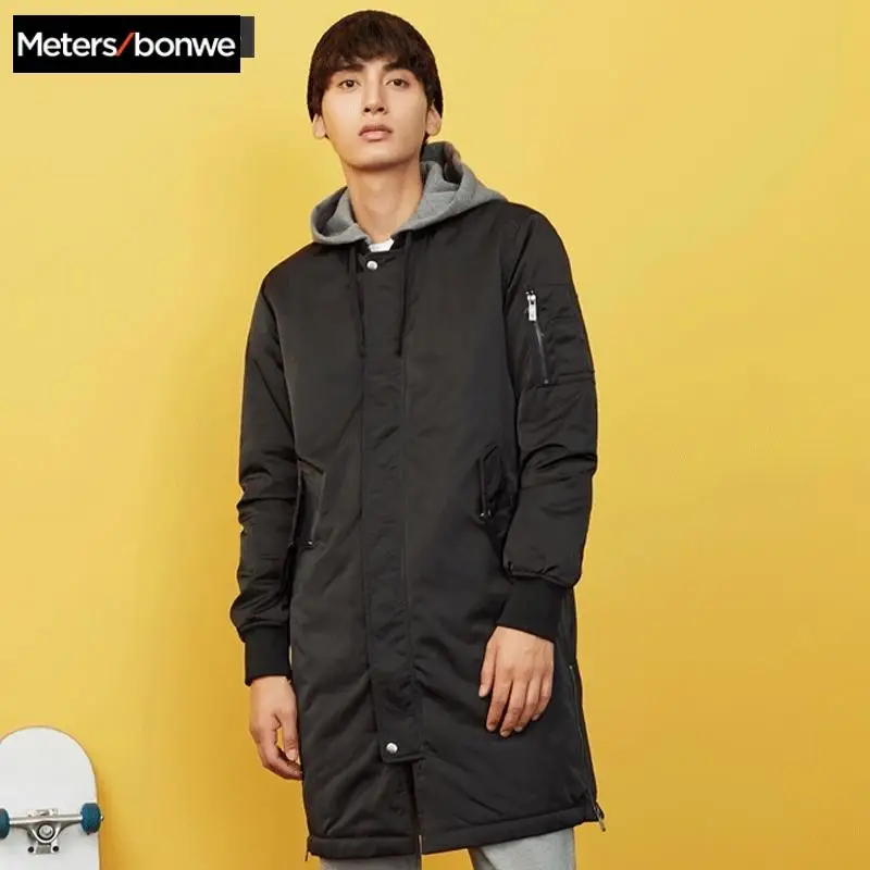 Metersbonwe Длинная Верхняя одежда для мужчин новый зимний Тренч модный тренд