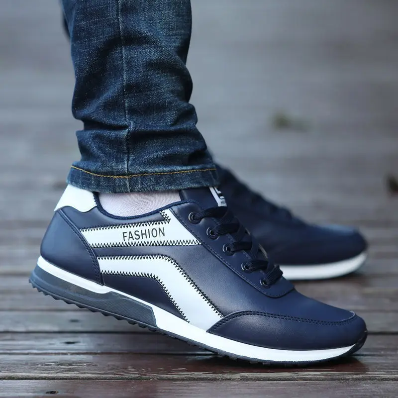 

Men's PU Leather Business Casual Shoes Outdoor Breathable Sneakers Man Fashion Dress Shoes Loafers Walking Footwear Masculino