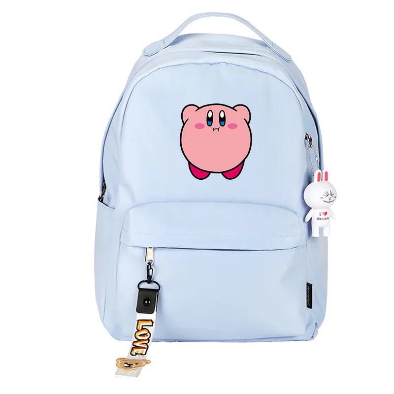 Kirby Женский Милый Рюкзак Kawaii Bookbag розовые сумки на плечо для девочек школьные сумки нейлоновые водонепроницаемые дорожные сумки аниме Rugzak - Цвет: 4