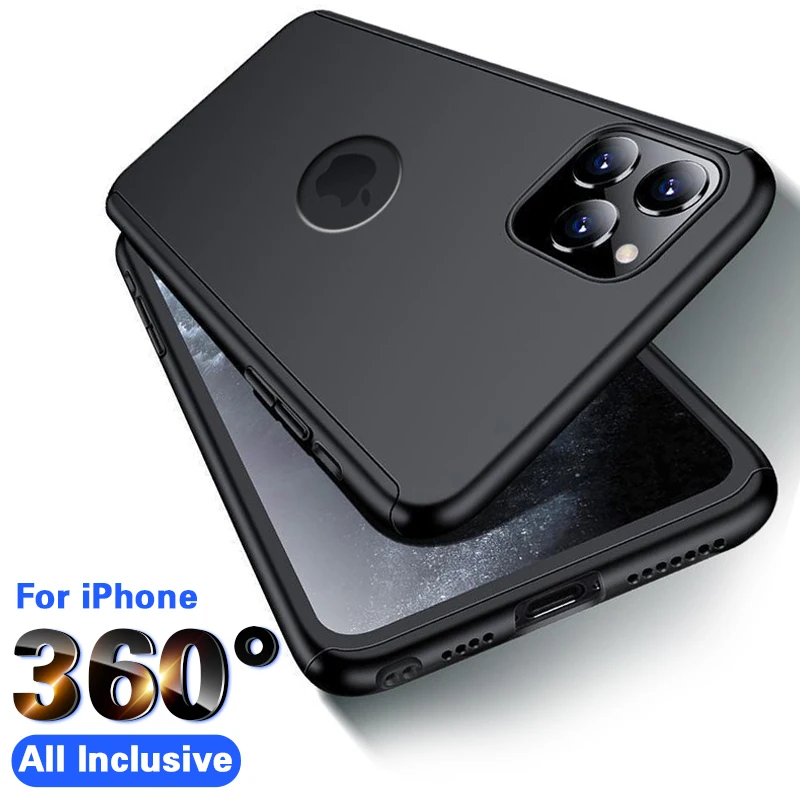 360 Полный чехол для телефона для iPhone 11 X XR XS Max 5 6 6s 7 8 Plus защитный чехол для iPhone X XR 11 Pro max чехол со стеклом