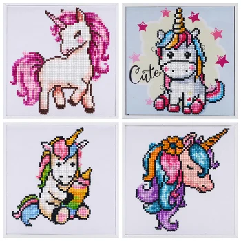 

5D DIY Diamond Painting Animal unicorn Diamond Embroidery Rhinestone Picture Diamond Mosaic For Kid Gift With Frame