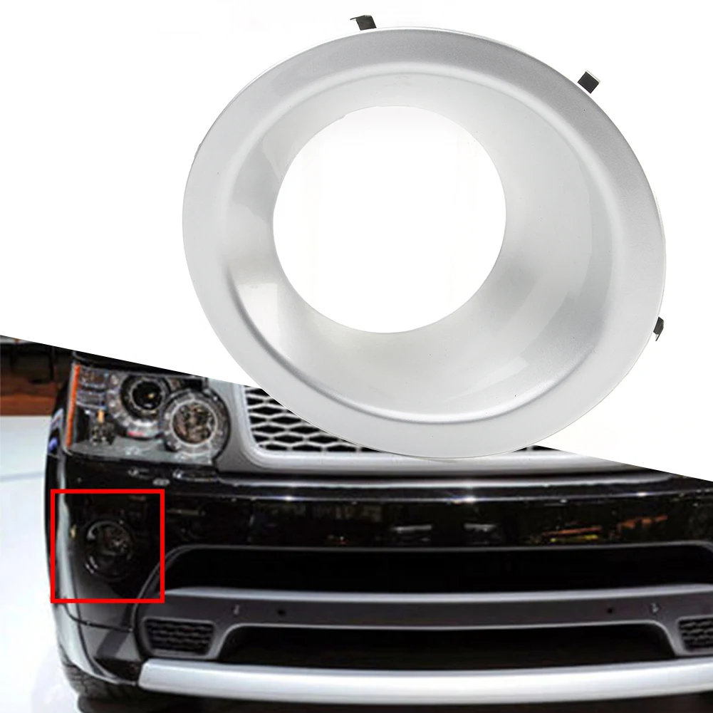 Car Exterior Accessories Car Front Bumper Fog Lamp Light Bezel Frame Left Right For Land Rover Range Rover Sport 2010 2011 2012 2013 Silver ABS Plastic