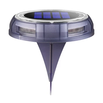 

IP68 Waterproof Pathway Buried Decking Auto On Off Solar Power 8 Leds Yard Lawn Ground Light ABS Outdoor Garden Driveway Patio