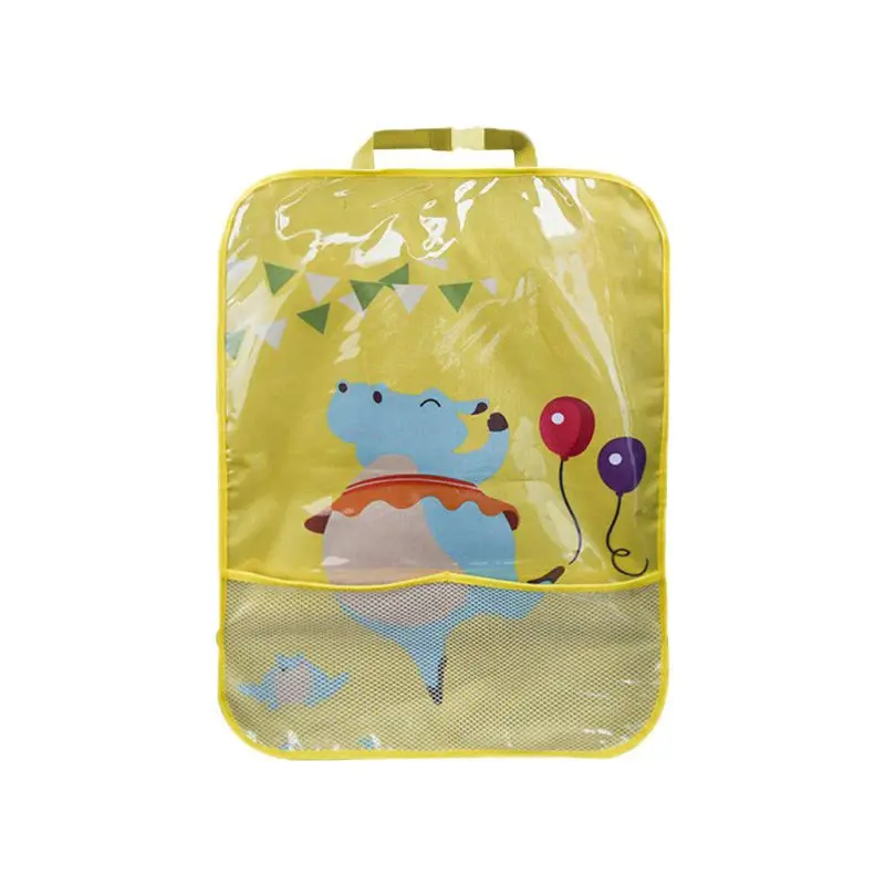Цвет: желтый 1PCS Car Seat Back Cover Protector For Children Baby Kick Carpet Dirt Mud Covers Car Seat Mat rear anti kick mat - Название цвета: Цвет: желтый