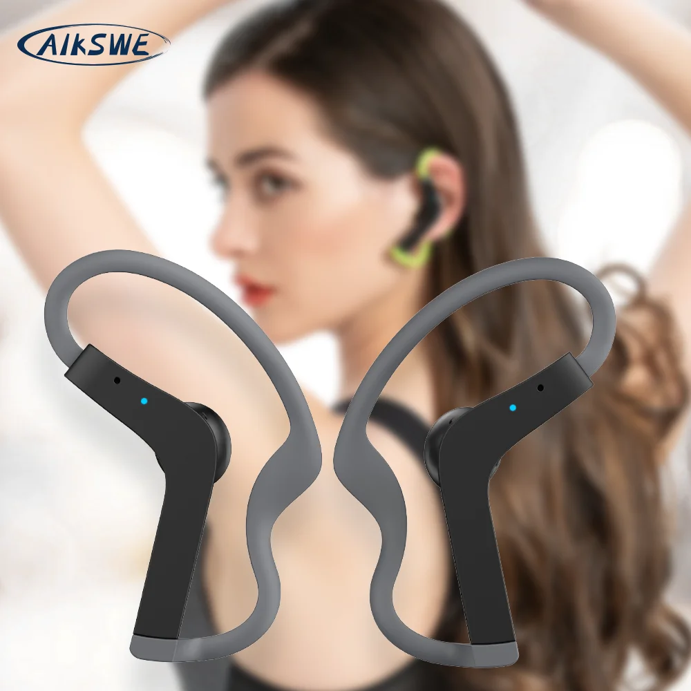 AIKSWE TWS Wireless Bluetooth Sports Earphones Stereo Waterproof Ear