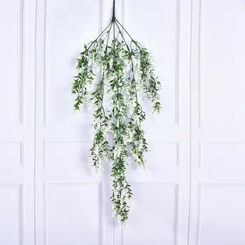 

1 Pcs Beautiful Fashion Fake Plant Floral Wall Artificial Vine Garden Lavender Flower Rattan Home Decoration Hanging G5E5