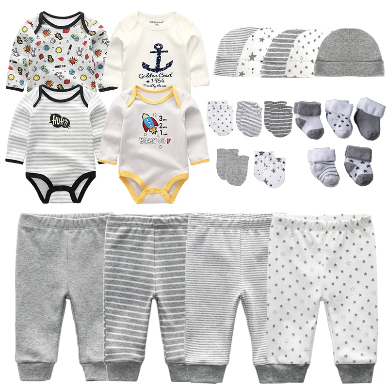 Newborn Clothes Set Gift 23Pcs/lot Bodysuits+Pants+Hat+Gloves+Socks Baby Boy Outfits 0 to 3 &3 to 6 Months Girl Toddler Clothing baby boy outfits,baby outfits