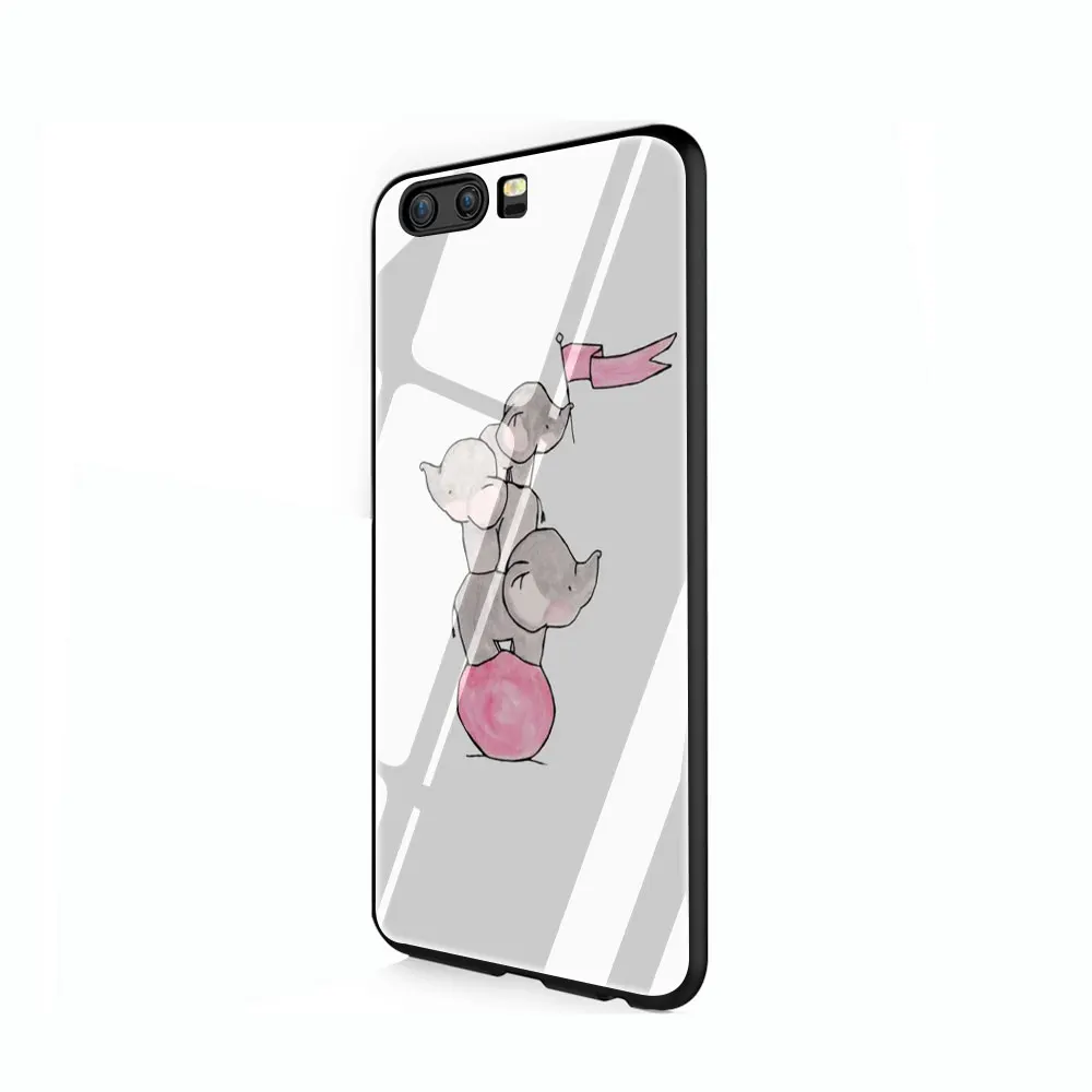 Милый чехол из закаленного стекла Dumbo чехол для Huawei P10 P20 P30 mate 20 Honor 9 10 Lite Pro 7A 8X P Smart - Цвет: G10