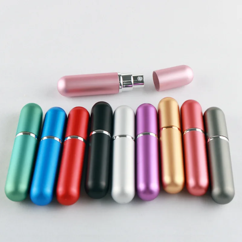 

5ml Mini Perfume Spray Bottle Portable Alminum Empty Jars Refillable Travel Container for Women Makeup Jar