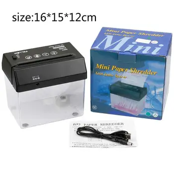 

Brand New Desktop A5 Or A4 Folded Paper Strip-cut Mini Small Usb Shredder & Letter Opener For Home/office,shipping No Batteries