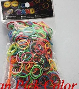 

ret3ice 600 bands+24 S-Clips/pack Tie Dye Silicone Elastic Candy Rubber Loom Bands Multy mixed Refill DIY Bracelet Anklet