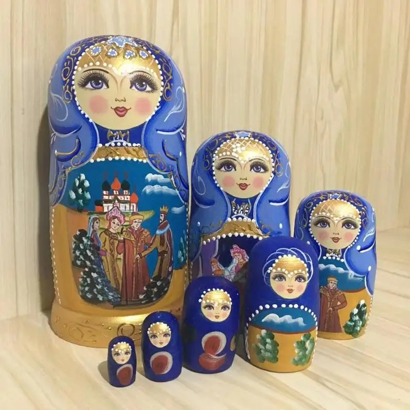 7 шт. Русская Матрешка гнездящаяся кукла для девочек липа ручная роспись Декор