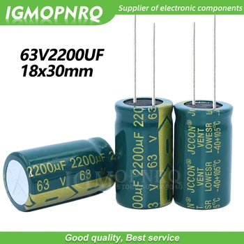 

2PCS 63V2200UF 18*30mm igmopnrq Aluminum electrolytic capacitor high frequent low impedance 18x30mm