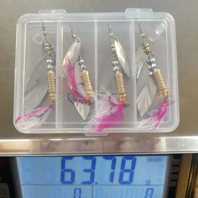Lure Rotating Sequin Suit 7 Grams 10 Grams 4 of Assembly Lure Box Hand-cranking PCs Lure Sequin
