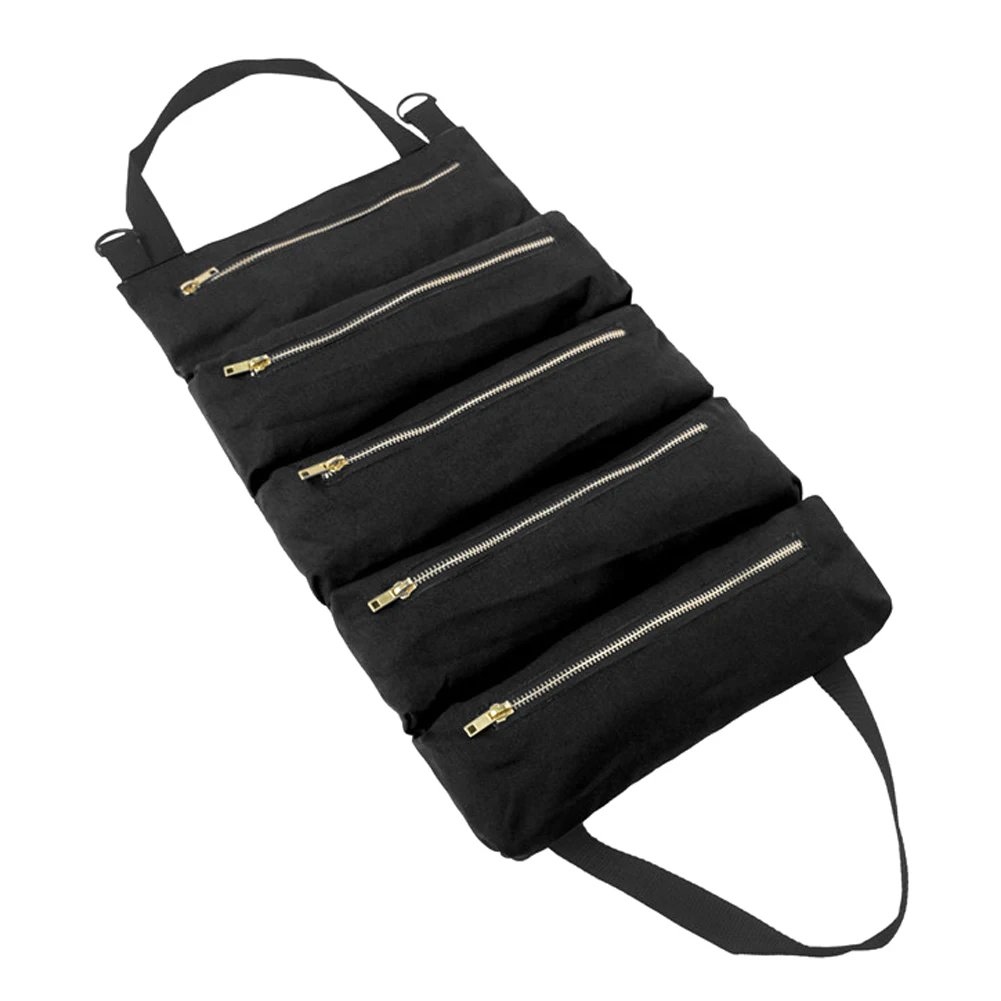 

Hot Sale Roll Tool Roll Multi-Purpose Tool Roll Up Bag Wrench Roll Pouch Hanging Tool Zipper Carrier Tote Carrier Sling Holder