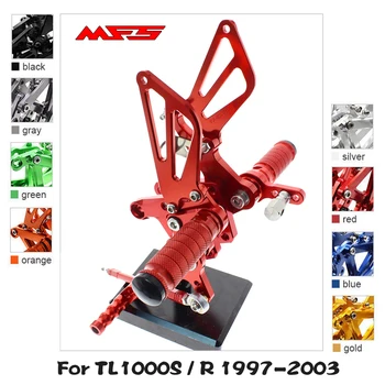 

MFS Motorcycle Rearset CNC Adjustable Foot Pegs Accessories For Suzuki TL1000S TL1000R 1998 1999 2000 2001 2002 2003 Footrests