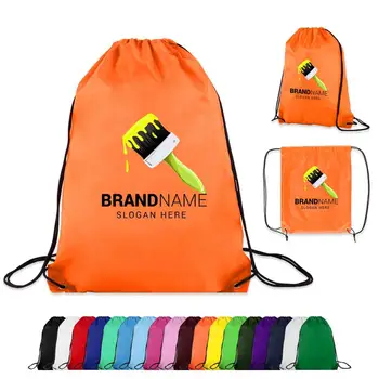 

123930 100 pcs New Fashion Unseix Drawstring Bag Polyester Draw String Backpack