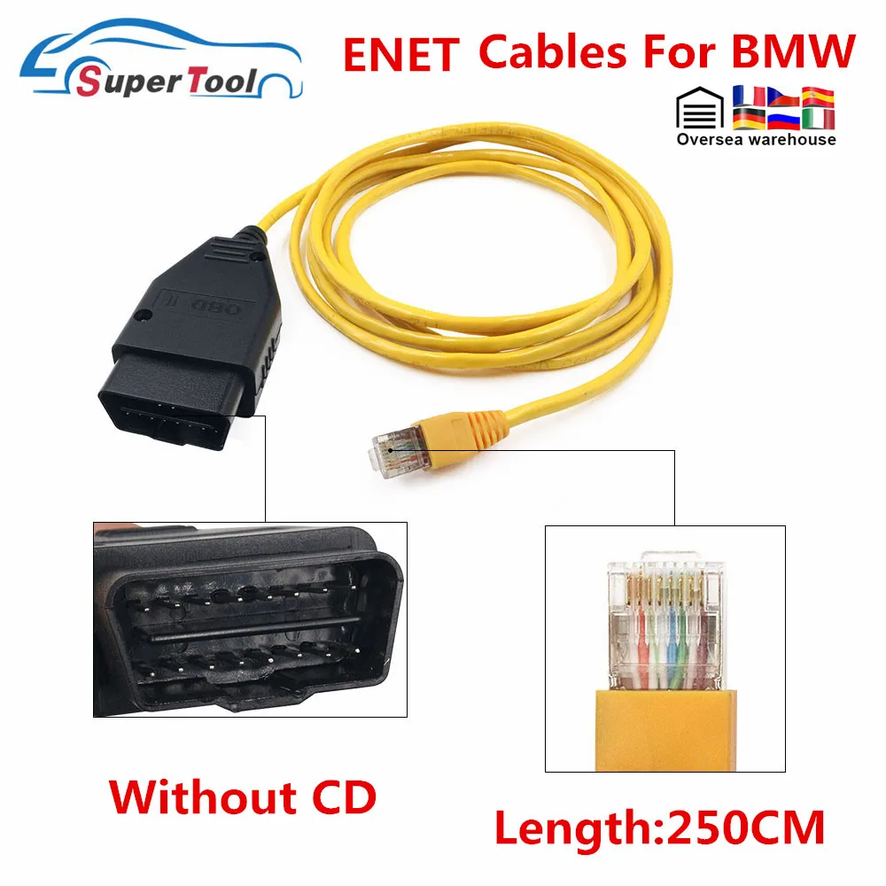 BMW F 시리즈 ICOM ENET 케이블, BMW 프로그래밍용 ENET 코딩 케이블, 숨겨진 ENET 데이터 도구, 최고의 ENET 케이블