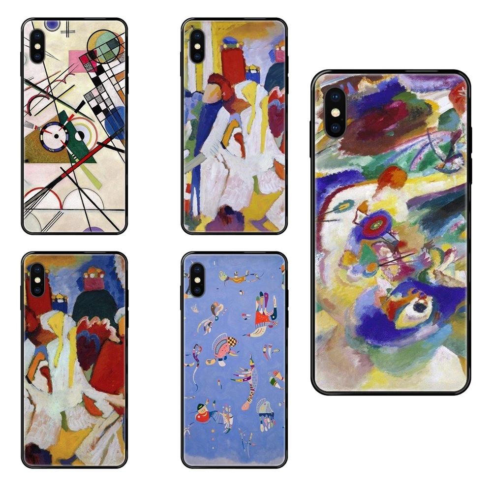 Абстрактный художественный чехол Wassily Kandinsky для Redmi Note 4 5 5A 6 7 8 8T 9 9S Pro Max черный