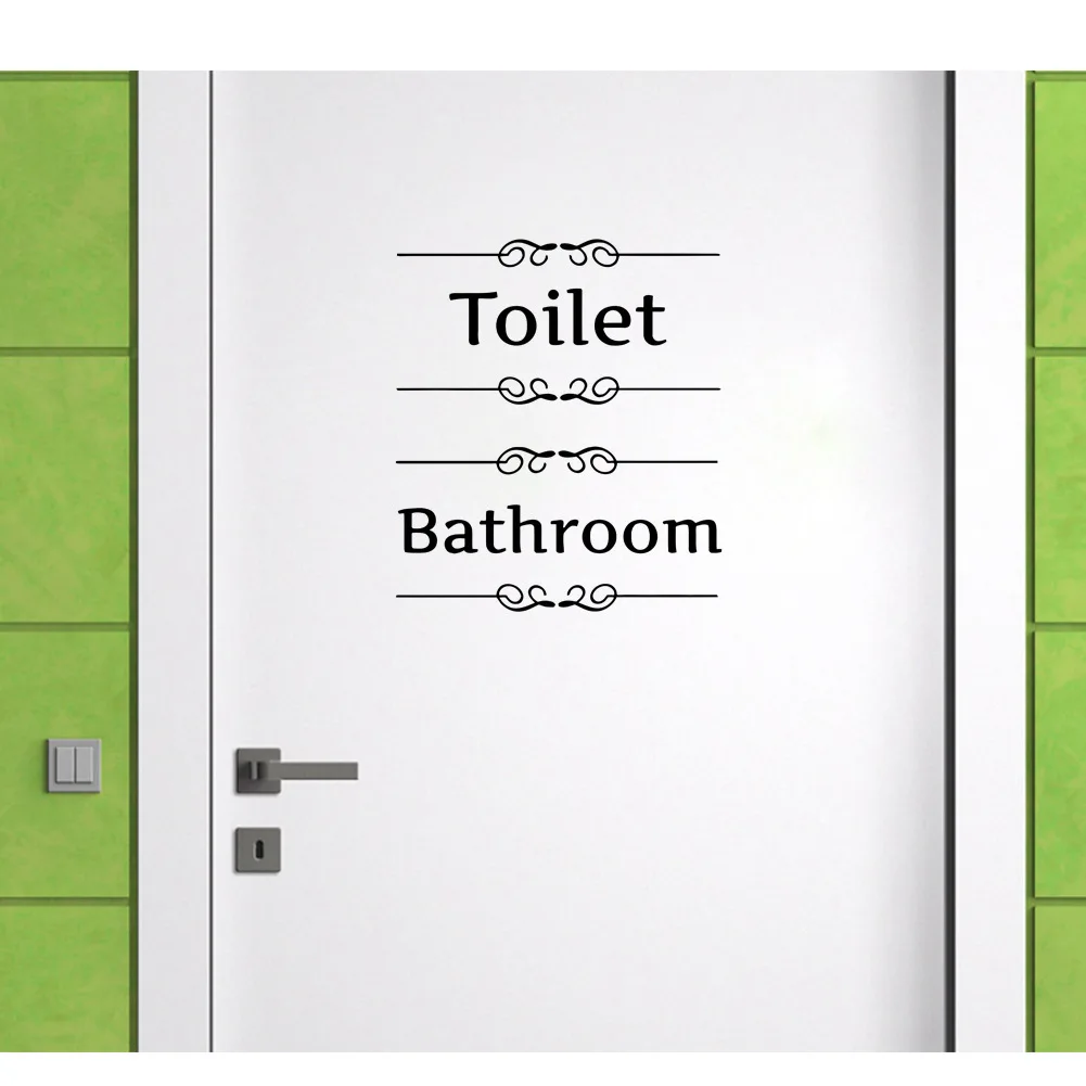 Toilet bathroom Sign Wall Decals Home Decorations Diy Quotes Waterproof Wall Decals vinyl stickers toilet stickers toilet wall stickers toilet seat stickers for Toilet Sticker Vinyl DIY Stickers Art