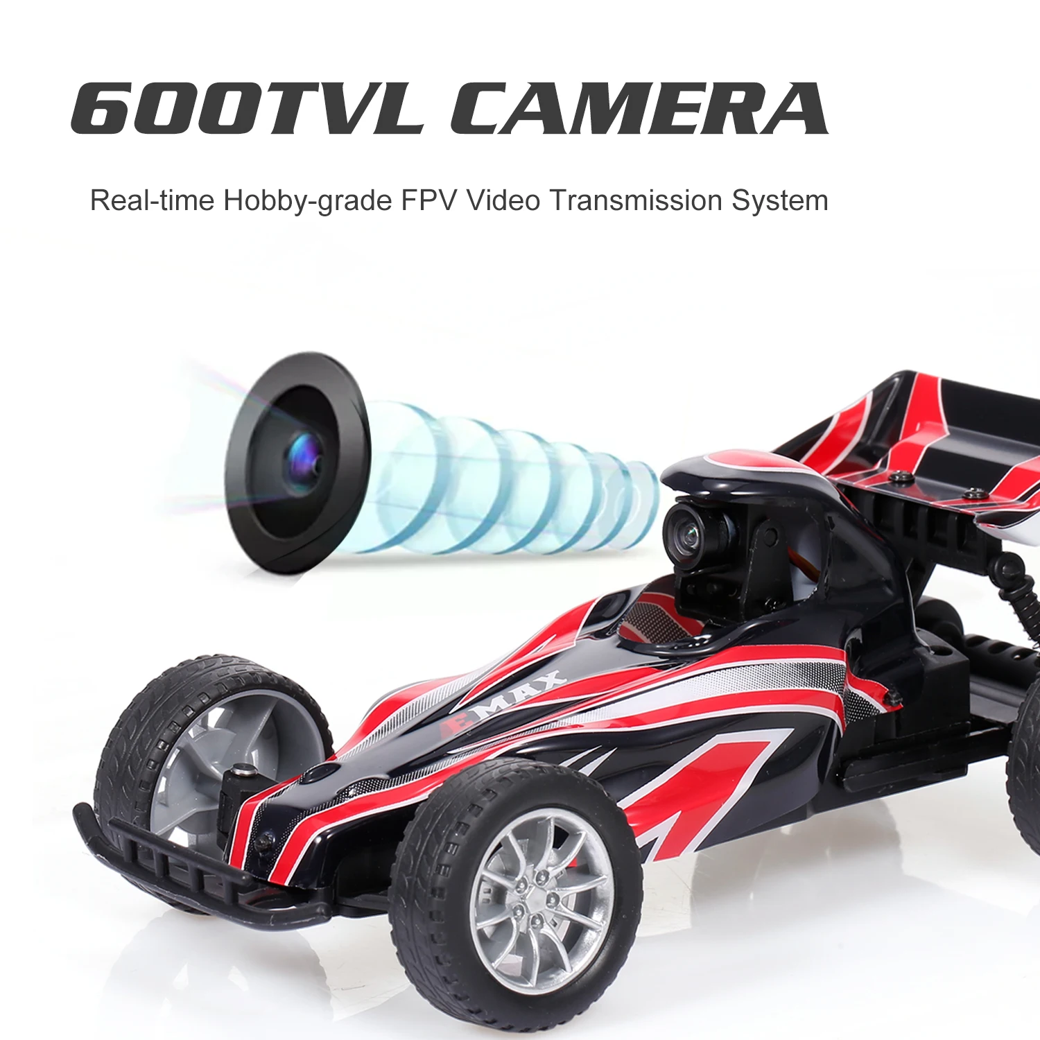 EMAX Interceptor FPV гоночный Радиоуправляемый автомобиль с камерой 600TVL 2,4G 1/24 пульт дистанционного управления автомобиль гоночного видения с FPV очки для детей