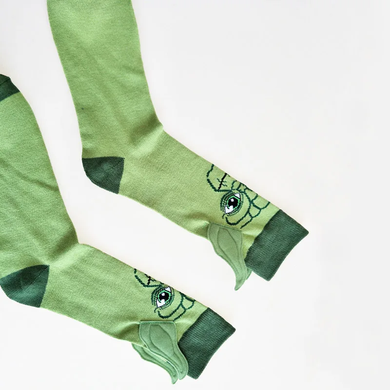 Милые хлопковые носки для малышей «йода», «Звездные войны», «мандалориан», «подъем Скайуокера», косплей для мужчин, женщин, детей, новинка, подарок, забавные носки с ушками