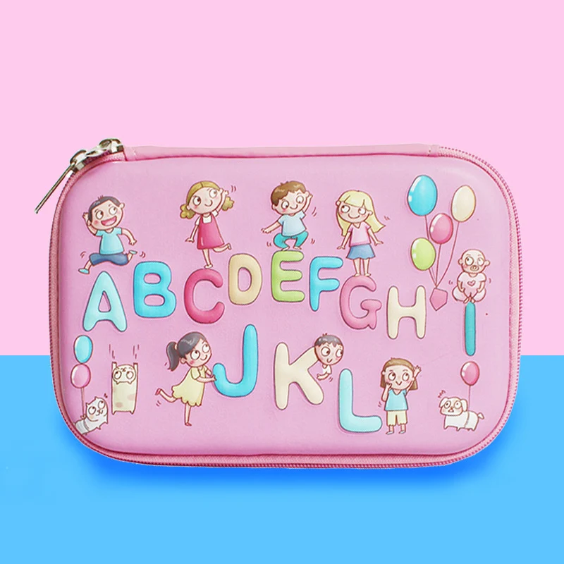 pink Многофункциональный EVA Карандаш Чехол Kawaii Большой Ёмкость автомобиля ручка коробка для школы для мальчиков и девочек, подарочный футляр канцелярские принадлежности для студентов - Цвет: pink