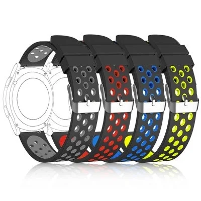 Ремешок для смарт часов Amazfit Stratos 3 сменный двухцветный браслет Xiaomi Watch 1 2 Pace 22