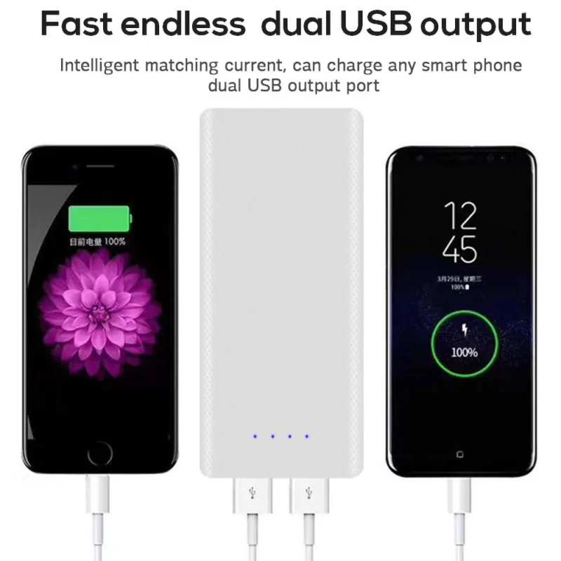 8x18650 Battery DIY Case Power Bank Box QC3.0 Fast Charging External Backup Battery Shell