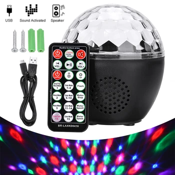 

Stage Lighting Effect For Commercial Lighting Disco Light Ball Crystal Sound Activated Party RGB LED Stage Lamp