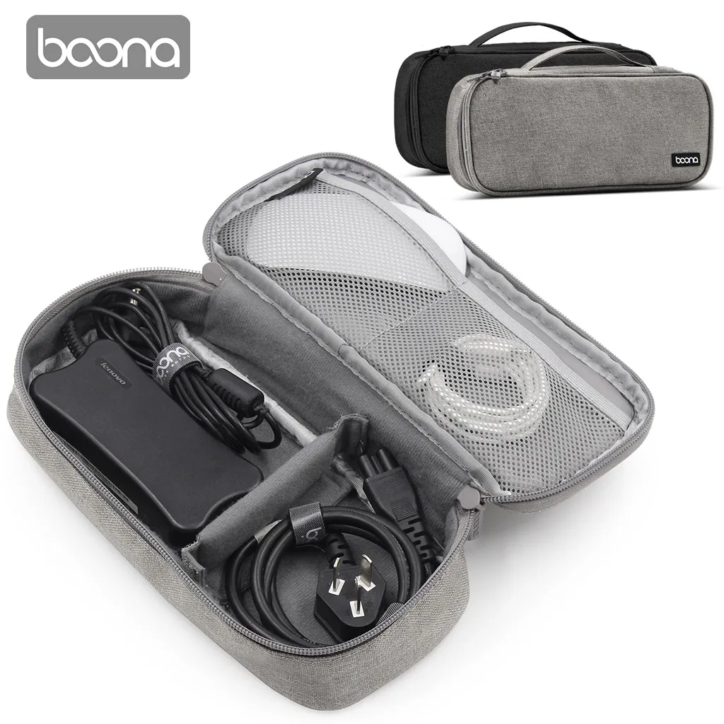BOONA Laptop AC Adapter Charger Cable Storage Bag Shockproof